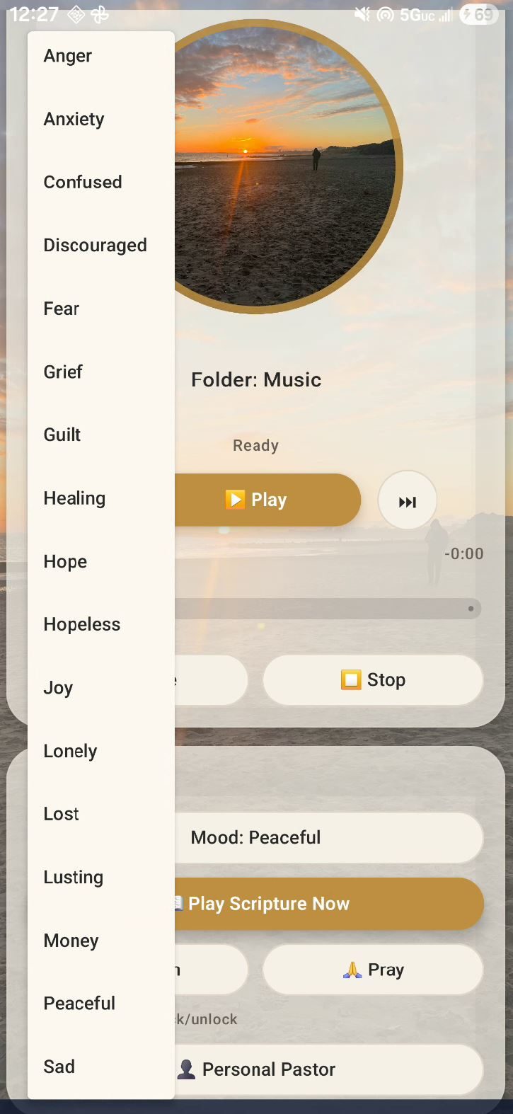 Android mood selector